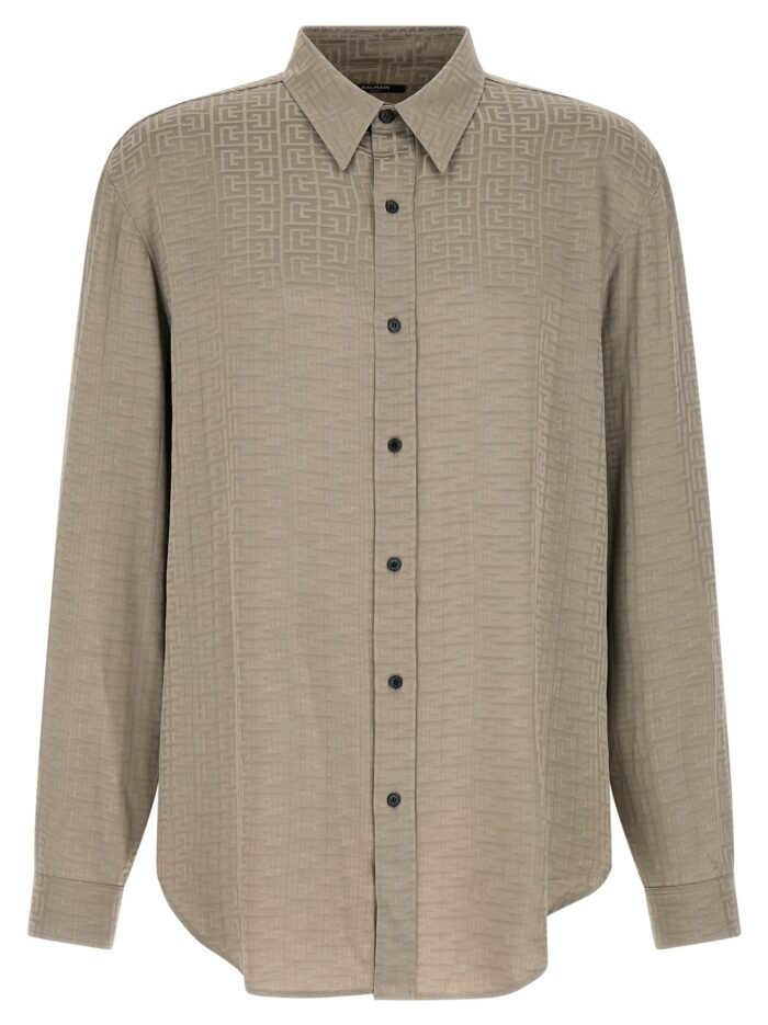 balmain jacquard monogram shirt Balmain Jacquard Monogram Shirt