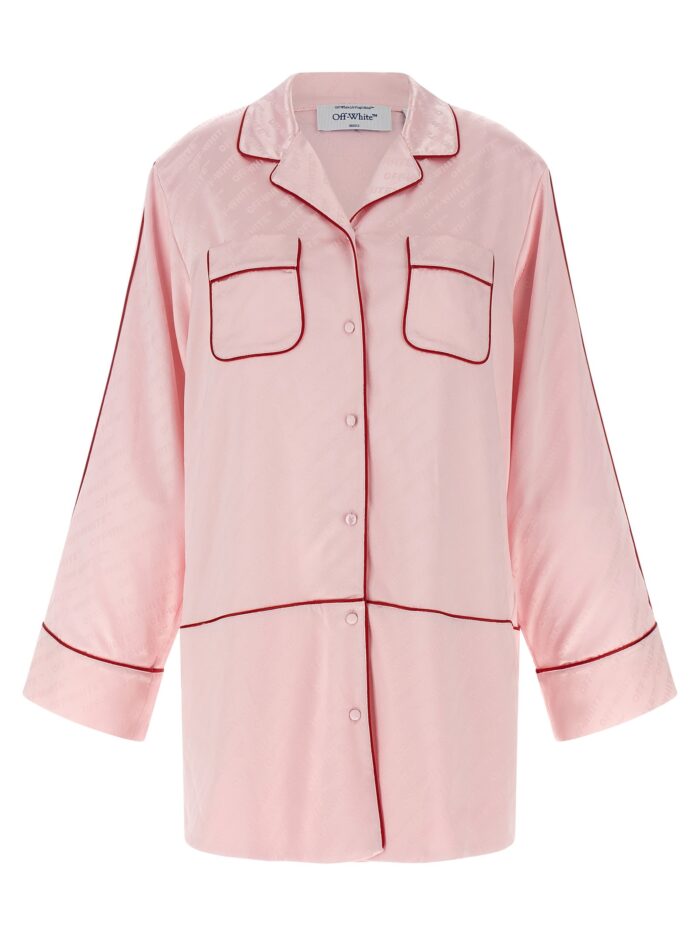 off white 'jacquard satin new roxy pajama' shirt Off-white 'Jacquard Satin New Roxy Pajama' Shirt