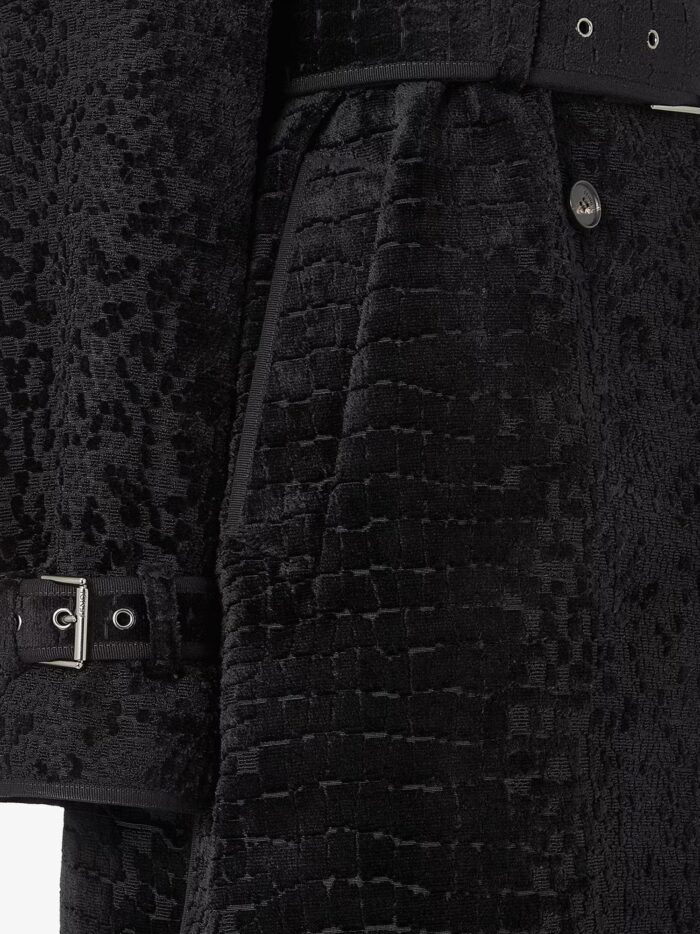 Fendi Jacquard Velvet Coat With Aniaml Print