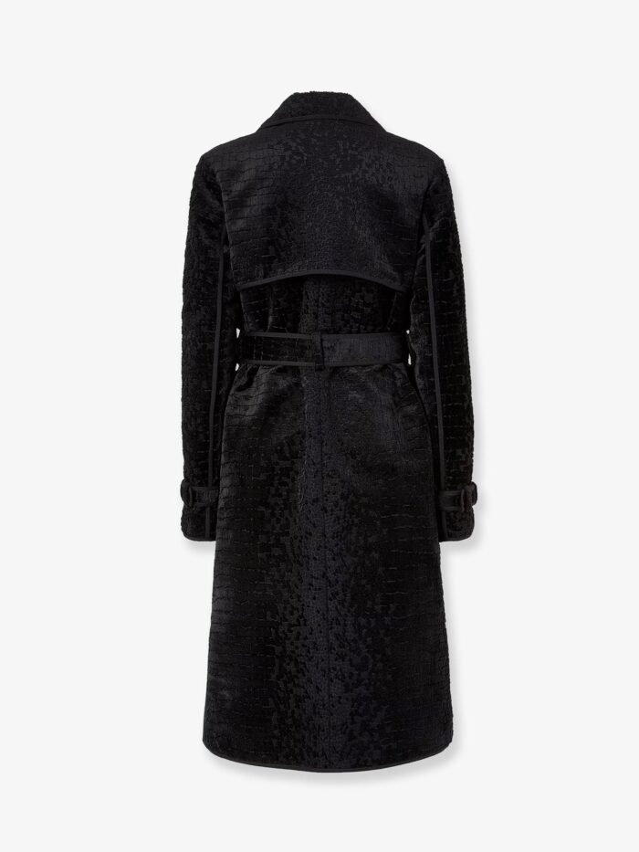 Fendi Jacquard Velvet Coat With Aniaml Print