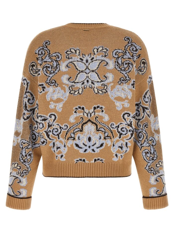 TWIN SET Jacquard Wool Blend Sweater