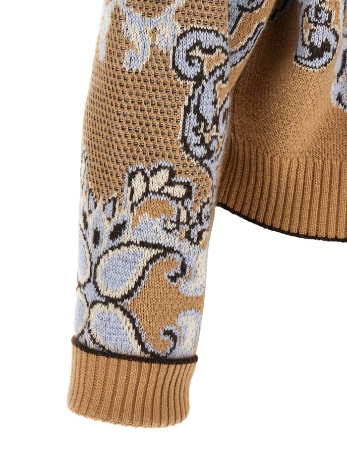 TWIN SET Jacquard Wool Blend Sweater
