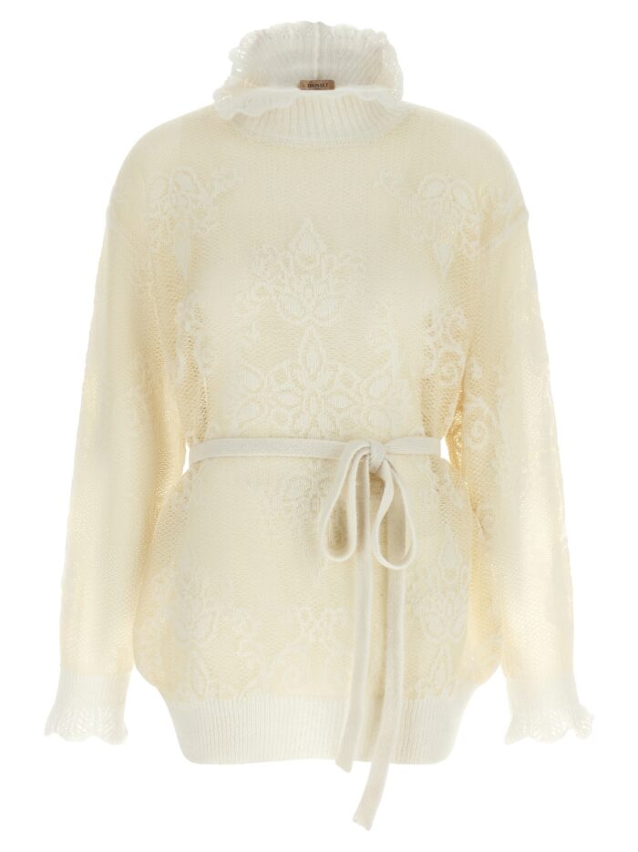 twin set jacquard yarn sweater TWIN SET Jacquard Yarn Sweater