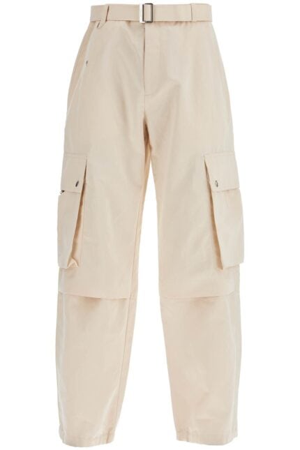 JACQUEMUS Cargo Gabardine Trousers In Eight