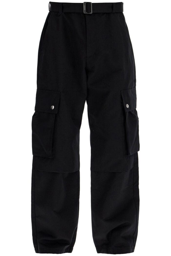 JACQUEMUS Cargo Gabardine Trousers In Eight