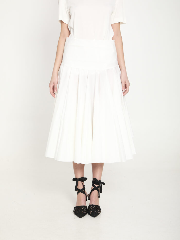 Jacquemus Draped midi skirt with godet