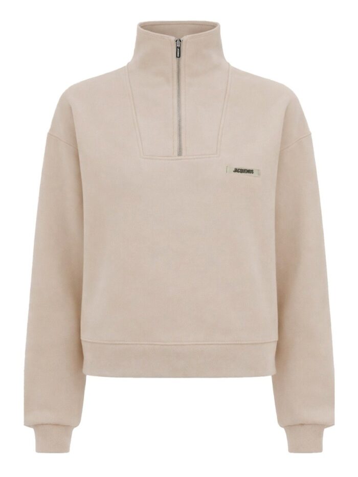JACQUEMUS GROSGRAIN SWEATSHIRT WITH TURTLENECK
