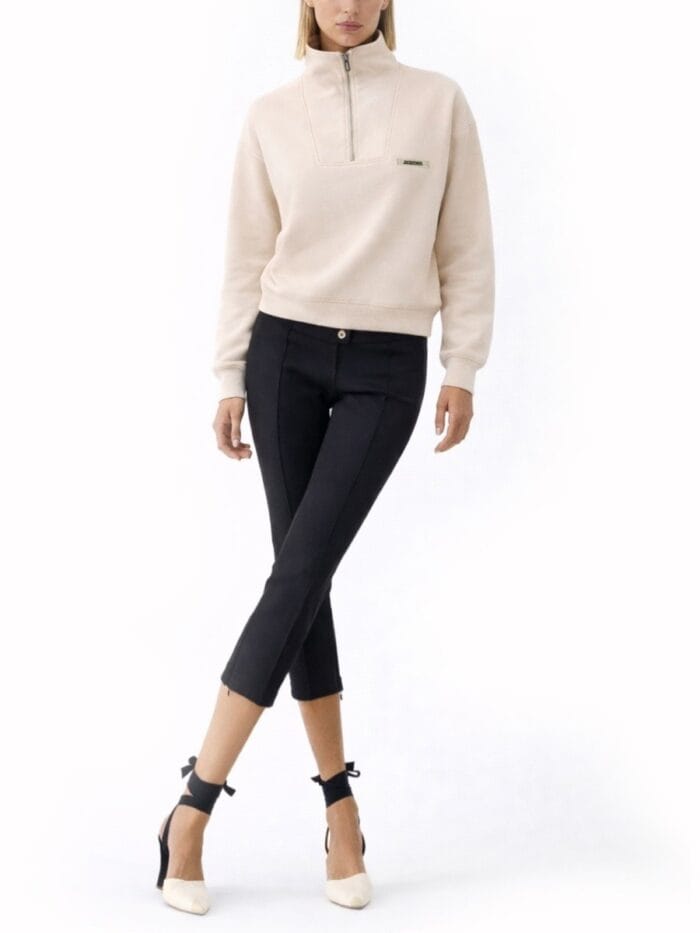 JACQUEMUS GROSGRAIN SWEATSHIRT WITH TURTLENECK