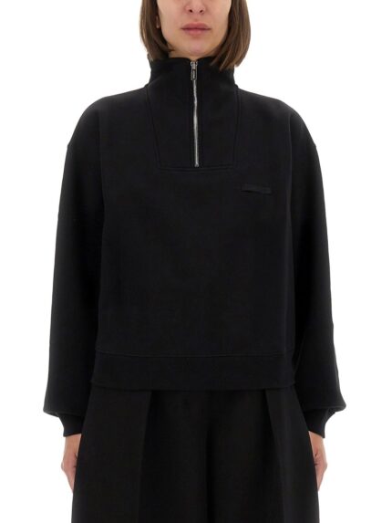 JACQUEMUS GROSGRAIN SWEATSHIRT WITH TURTLENECK