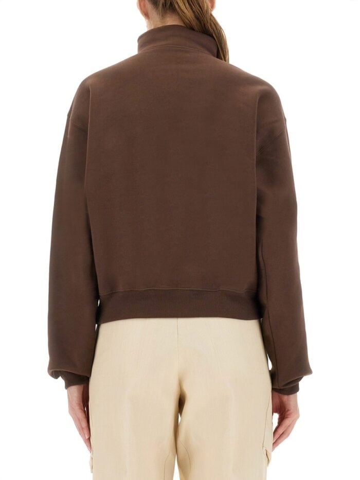 JACQUEMUS GROSGRAIN SWEATSHIRT WITH TURTLENECK