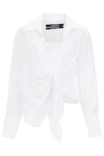 JACQUEMUS 'la Chemise Bahia' Draped Blouse