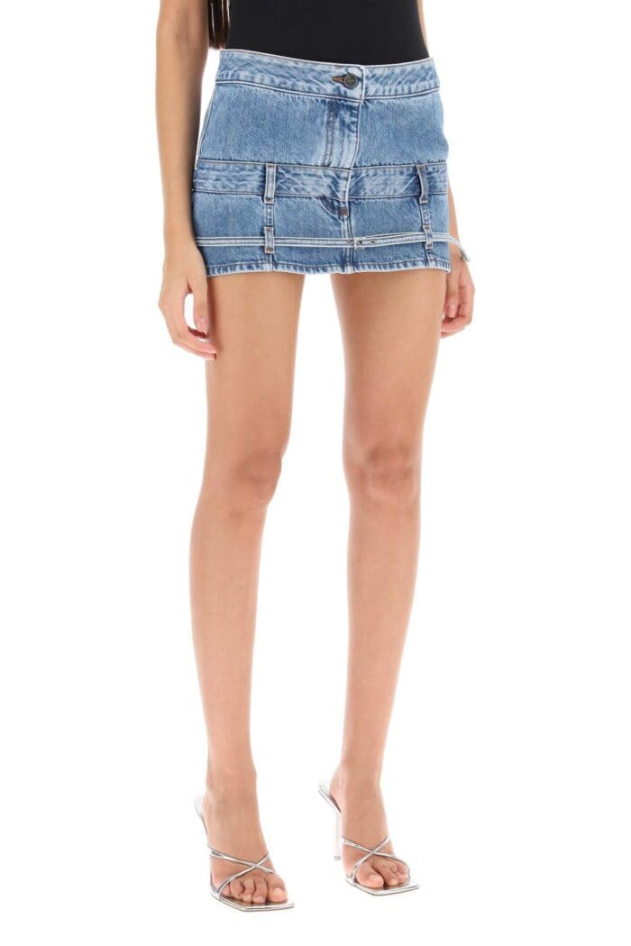 Jacquemus La Mini De Nmes Criollo Denim Micro Skirt