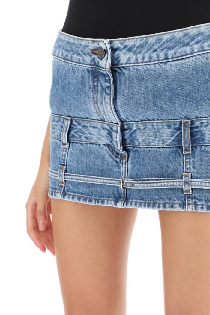 Jacquemus La Mini De Nmes Criollo Denim Micro Skirt