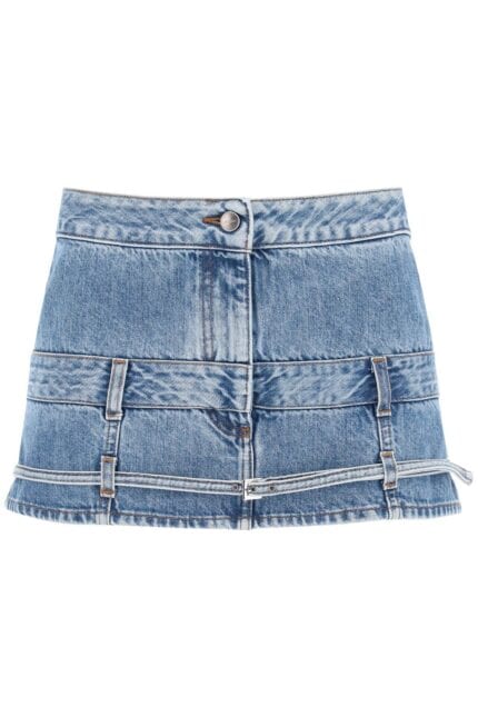 Jacquemus La Mini De Nmes Criollo Denim Micro Skirt