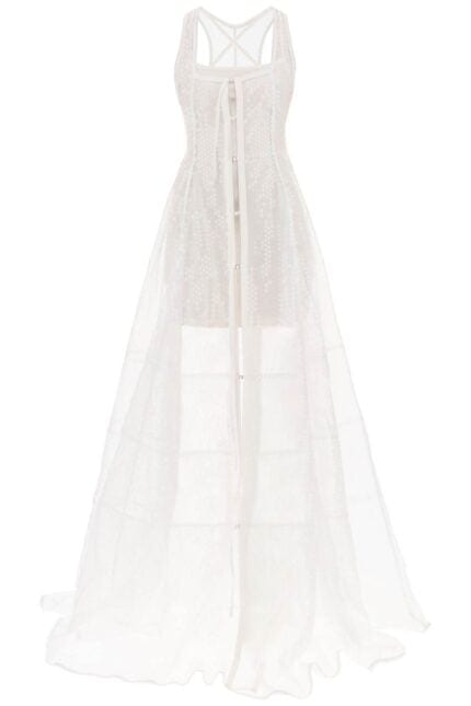 JACQUEMUS La Robe Dentelle Maxi Sequined Dress