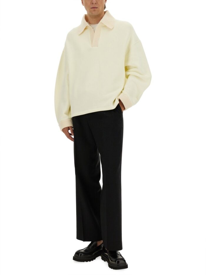 JACQUEMUS LONG SLEEVE "STITCH" POLO SHIRT