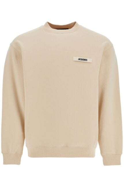 JACQUEMUS 'round Neck Sweatshirt With Gros Grain