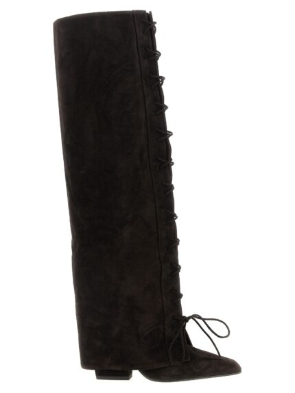 PARIS TEXAS 'Jane Fold Over Lace Up' Boots