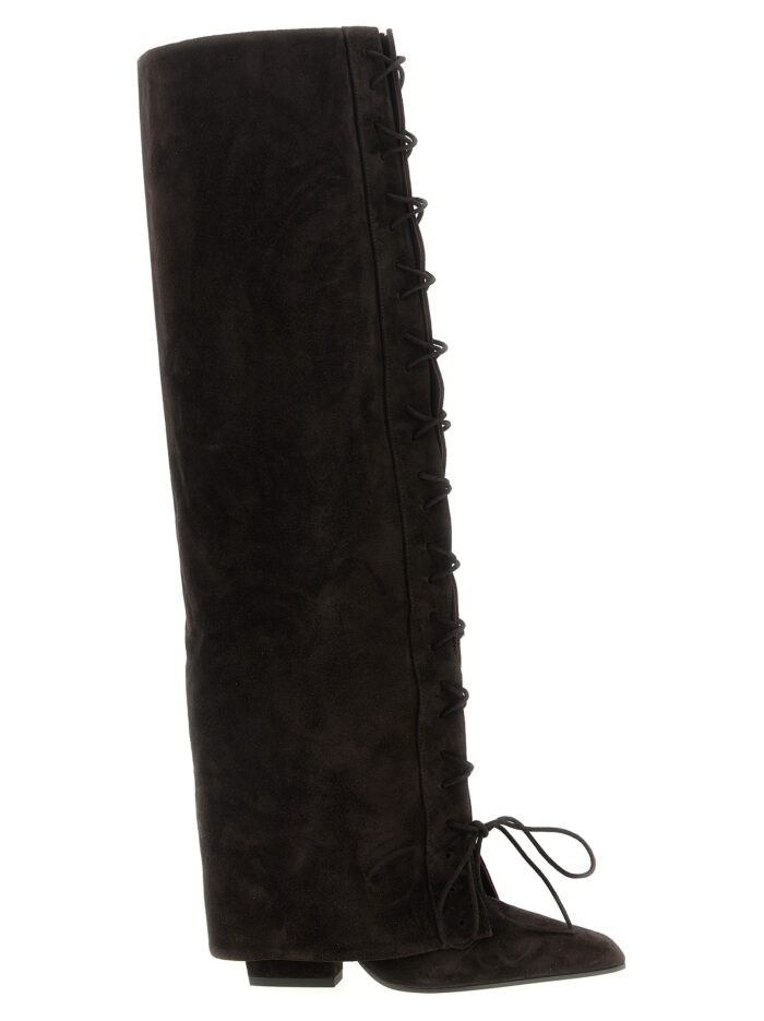 paris texas 'jane fold over lace up' boots PARIS TEXAS 'Jane Fold Over Lace Up' Boots