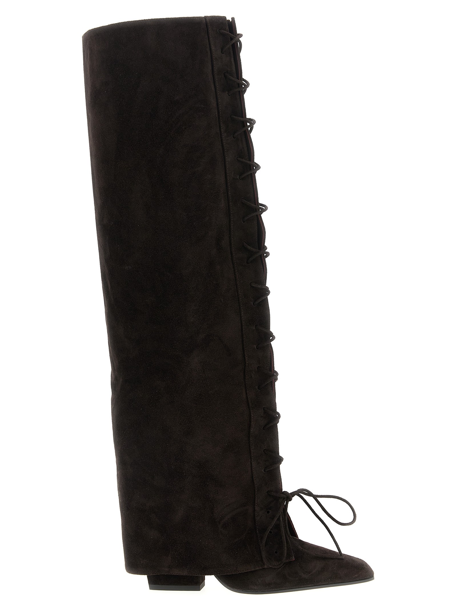 PARIS TEXAS 'Jane Fold Over Lace Up' Boots