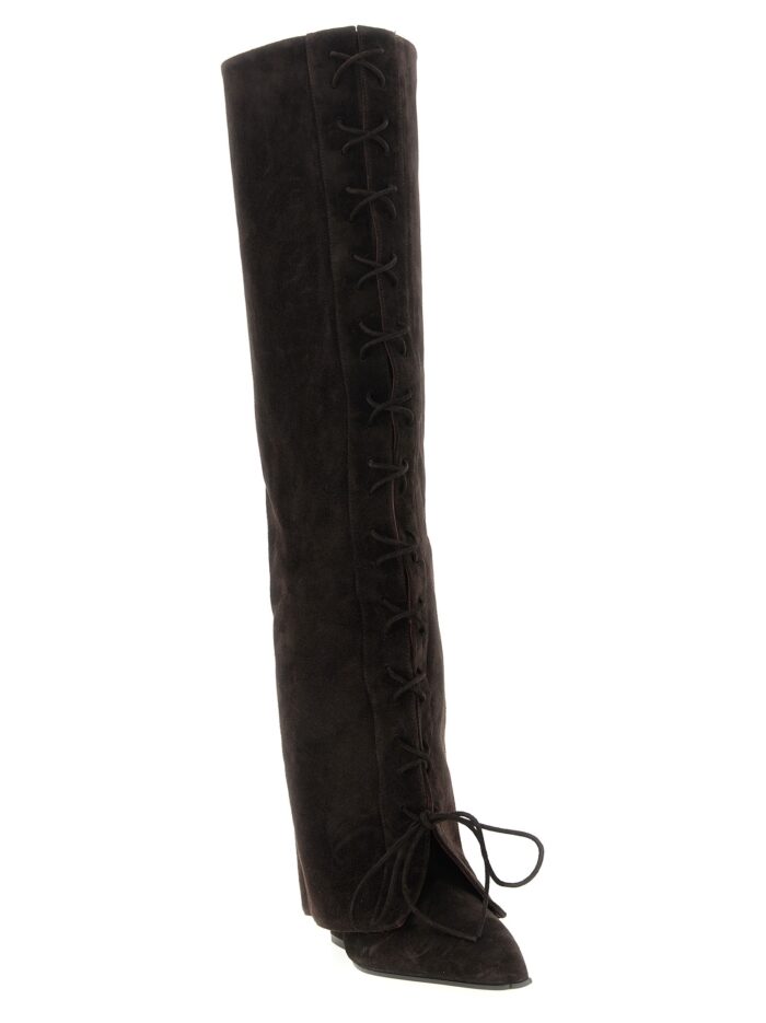 PARIS TEXAS 'Jane Fold Over Lace Up' Boots