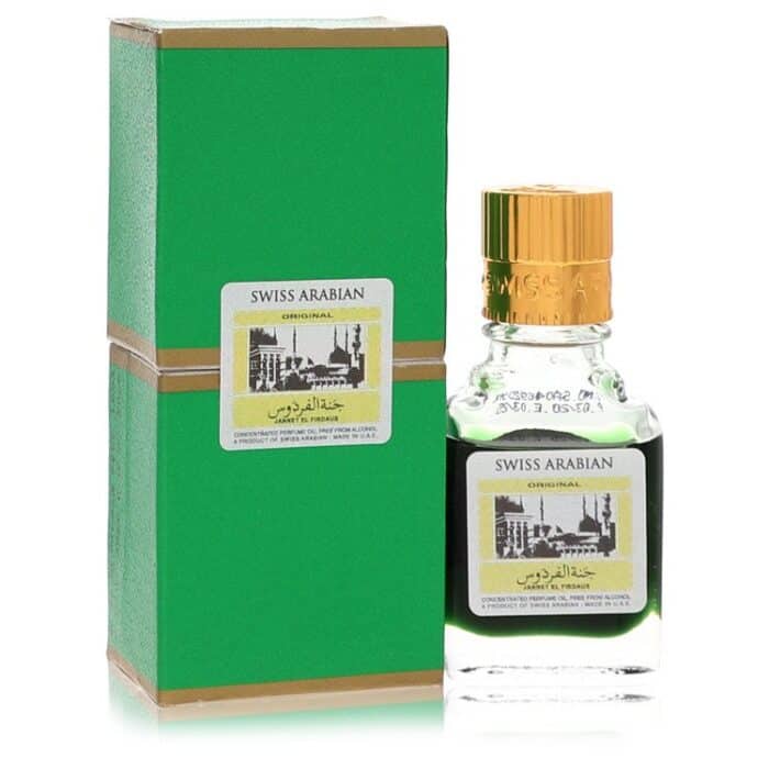 Jannet El Firdaus By Swiss Arabian - Concentrated Perfume Oil Free From Alcohol (Unisex Green Attar) .30 Oz