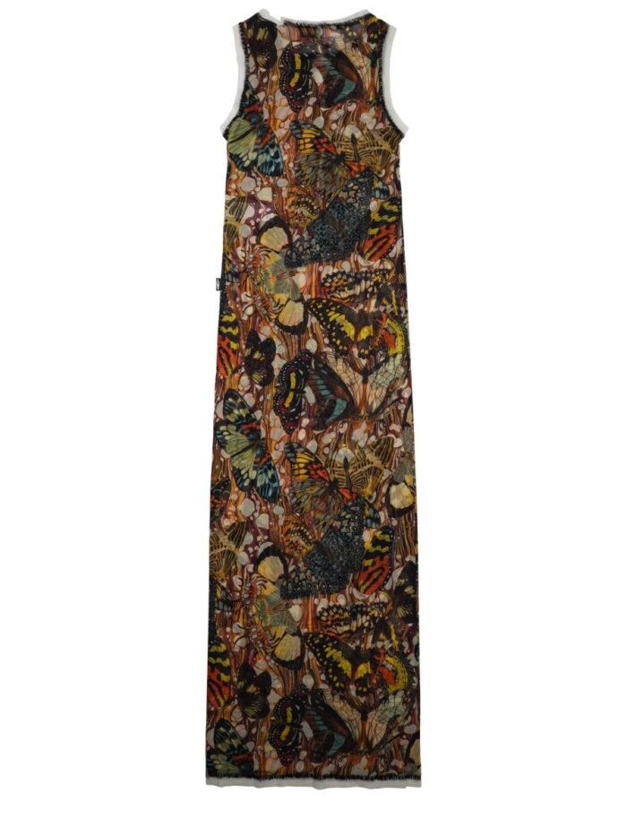 JEAN PAUL GAULTIER ABITO LUNGO CON STAMPA "PAPILLON"