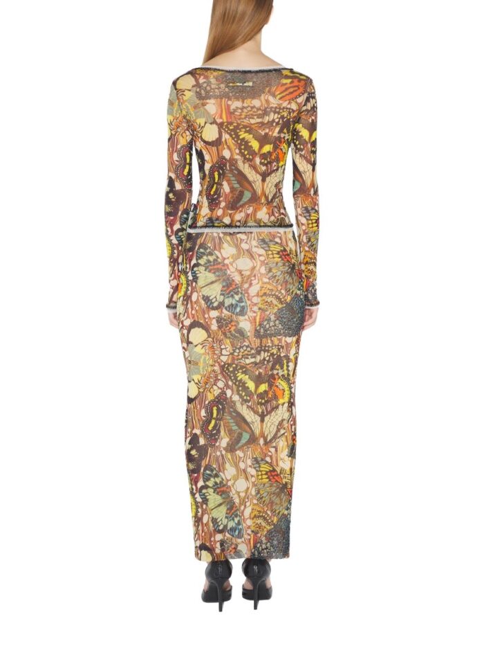 JEAN PAUL GAULTIER CARDIGAN WITH "BOW TIE" PRINT