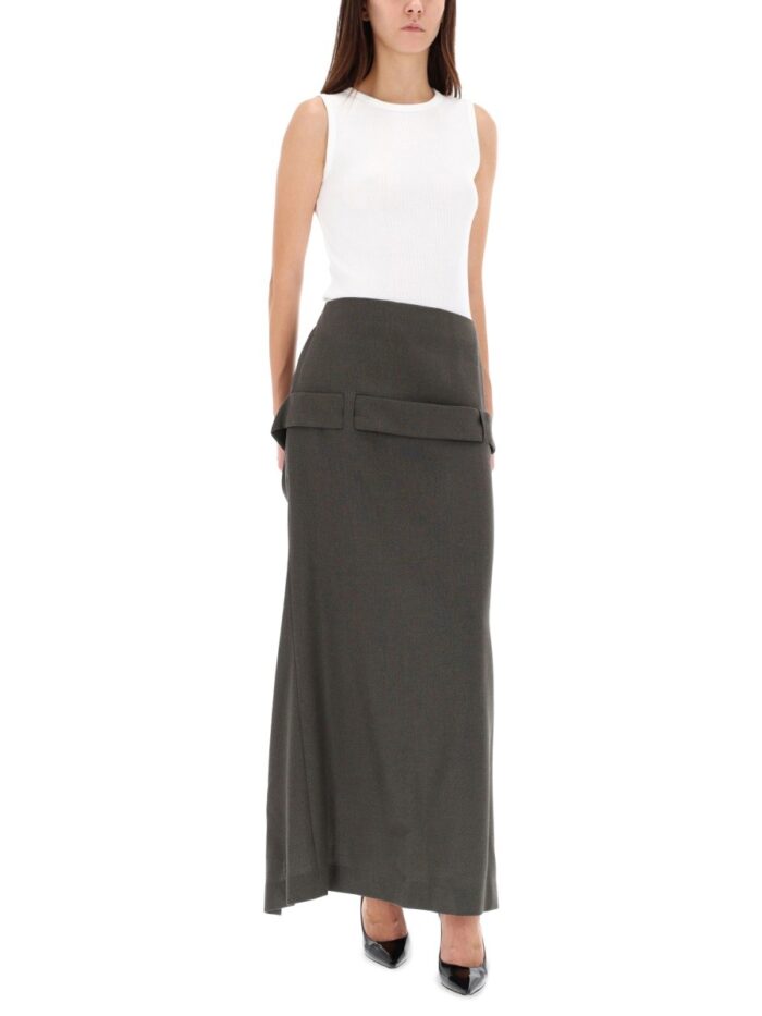 JEAN PAUL GAULTIER DECONSTRUCTED SKIRT WITH MARTINGALE DETAIL