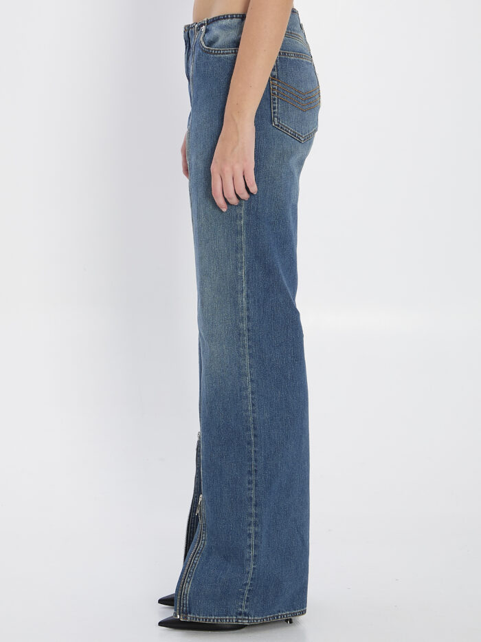 Jean Paul Gaultier Denim front zipped trousers