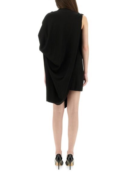 JEAN PAUL GAULTIER DRAPED DRESS WITH PIERCINGS