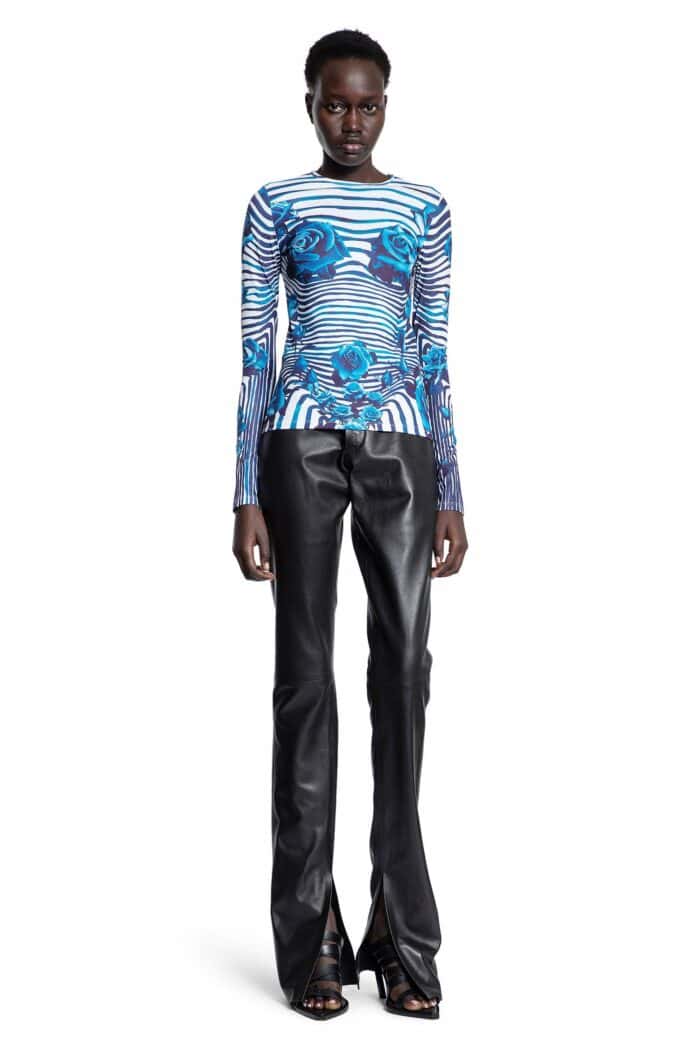 JEAN PAUL GAULTIER Flower Body Morphing Jersey Top