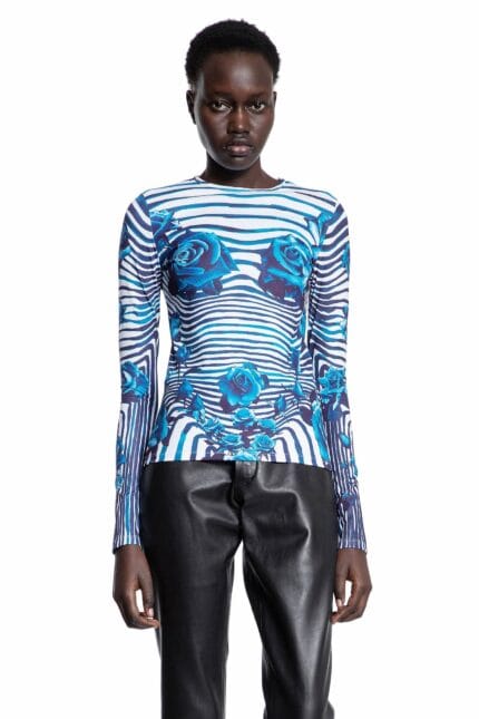 JEAN PAUL GAULTIER Flower Body Morphing Jersey Top