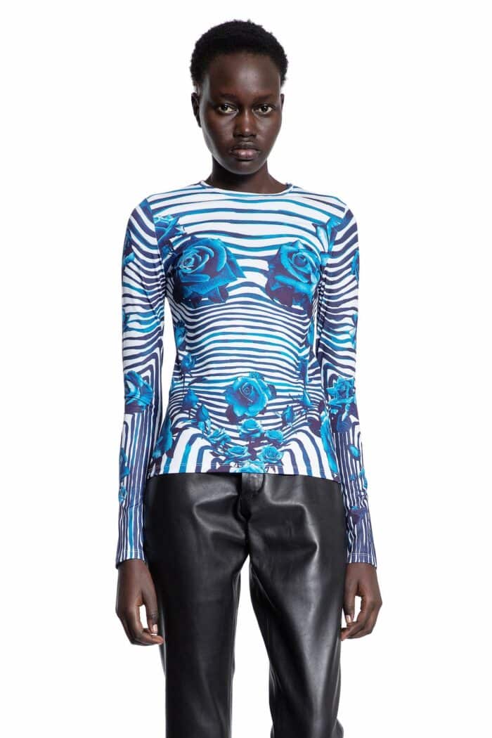 JEAN PAUL GAULTIER Flower Body Morphing Jersey Top