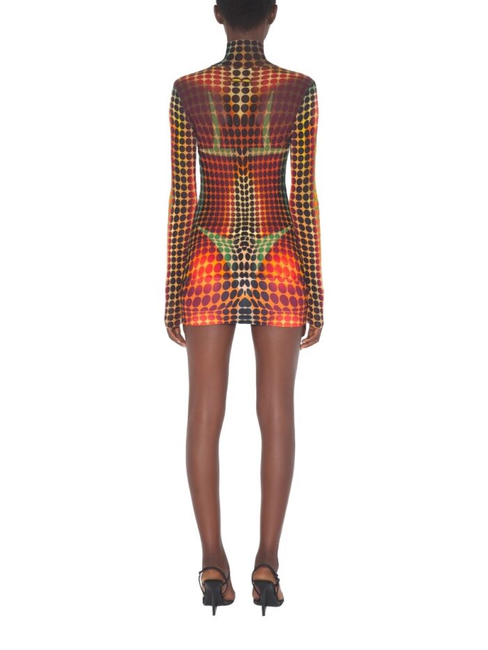 JEAN PAUL GAULTIER HIGH NECK TOP WITH PRINT