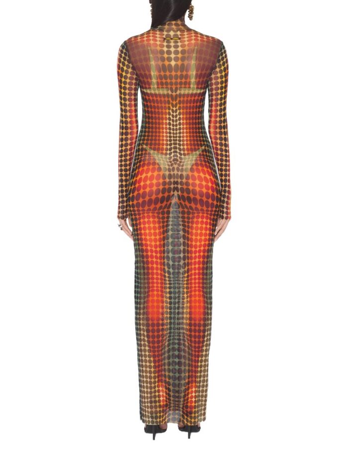 JEAN PAUL GAULTIER LONG DRESS WITH PRINT