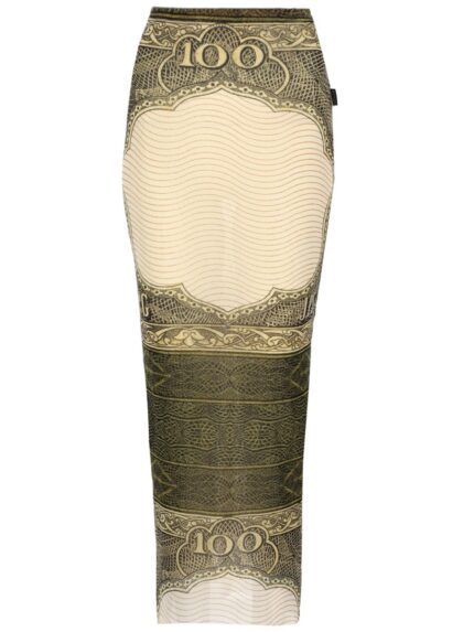 JEAN PAUL GAULTIER LONG SKIRT WITH "CARTOUCHE" PRINT