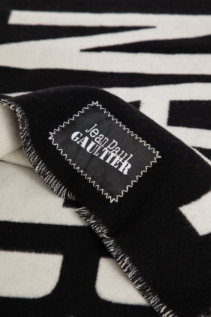 JEAN PAUL GAULTIER Maxi Logo Wool Scarf