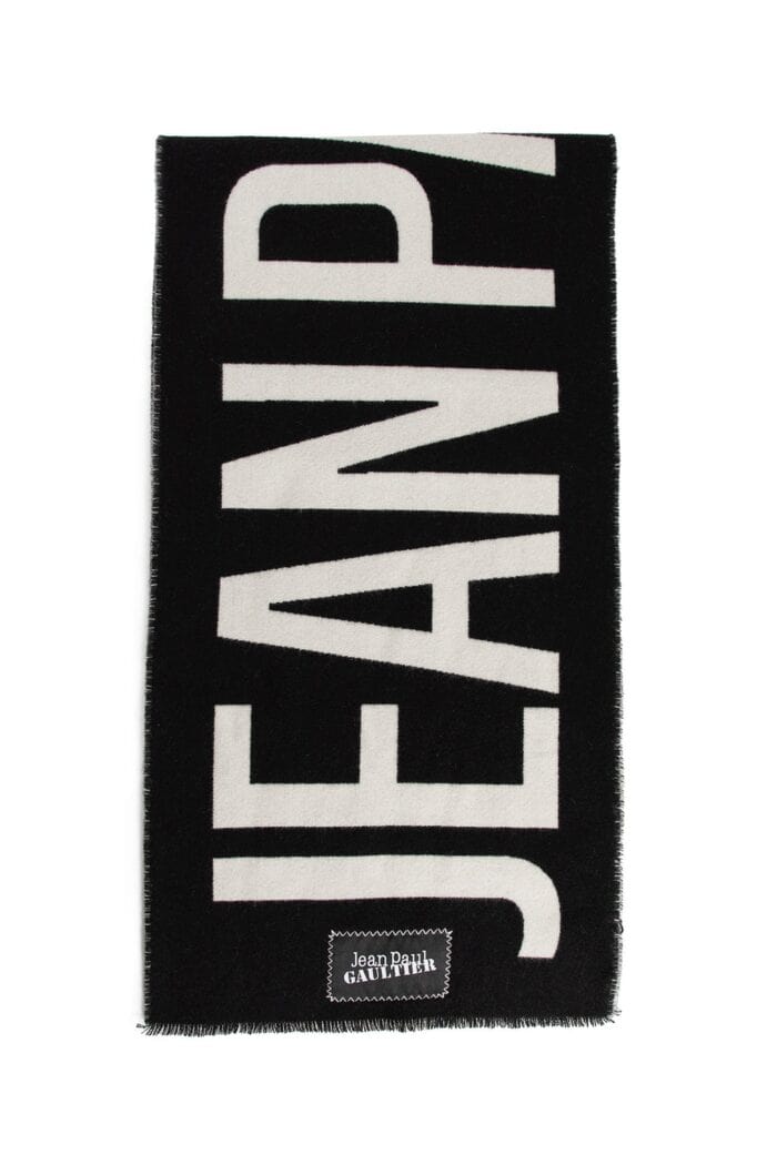 JEAN PAUL GAULTIER Maxi Logo Wool Scarf