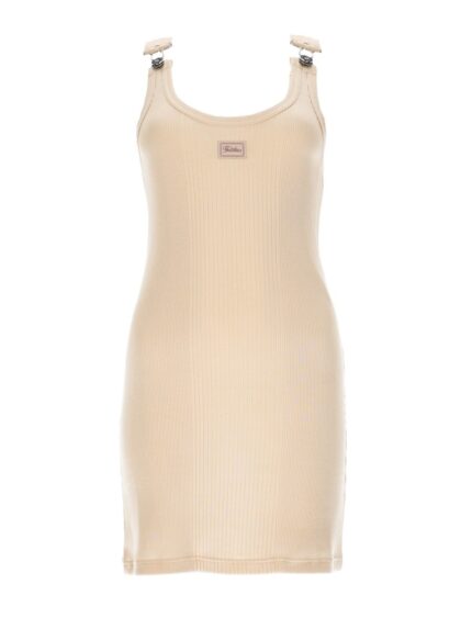 JEAN PAUL GAULTIER MINI DRESS WITH LOGO PATCH