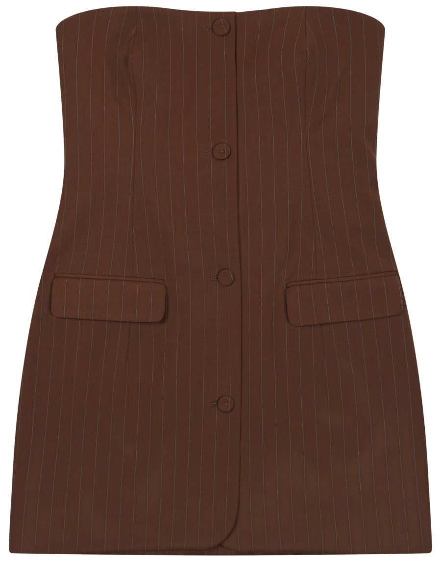 JEAN PAUL GAULTIER MINIABITO SARTORIALE A RIGHE