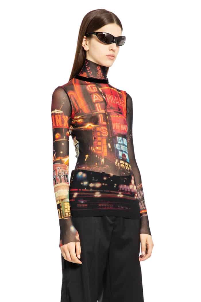 JEAN PAUL GAULTIER Pigalle Long Sleeve Turtleneck Top