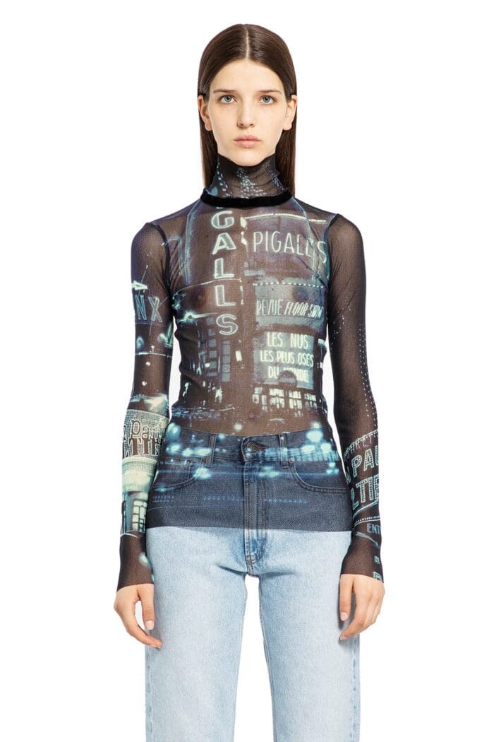 JEAN PAUL GAULTIER Pigalle Long Sleeve Turtleneck Top