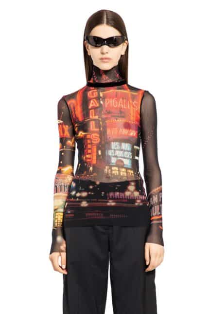 JEAN PAUL GAULTIER Pigalle Long Sleeve Turtleneck Top