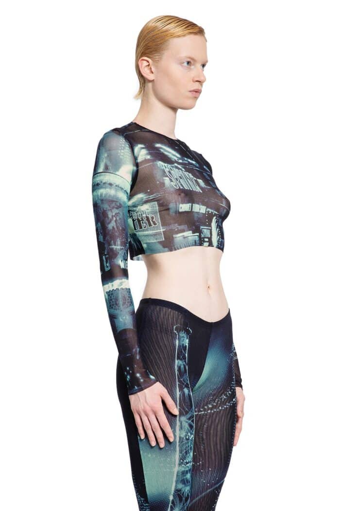 JEAN PAUL GAULTIER Pigalle Print Crop Top