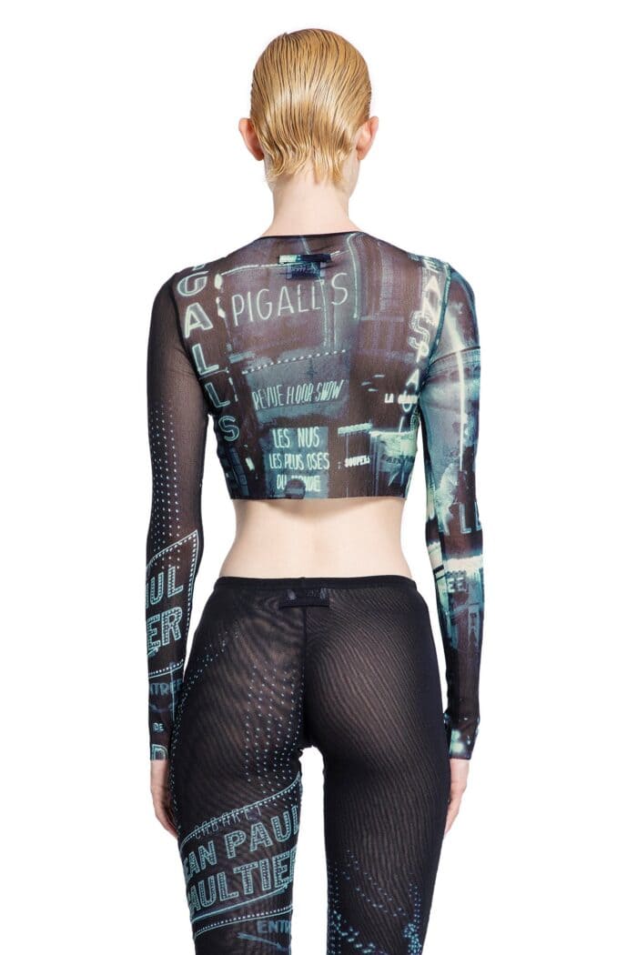 JEAN PAUL GAULTIER Pigalle Print Crop Top