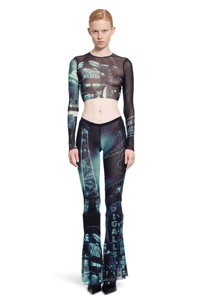 JEAN PAUL GAULTIER Pigalle Print Crop Top