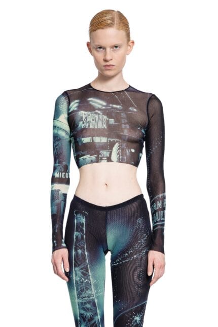 JEAN PAUL GAULTIER Pigalle Print Crop Top