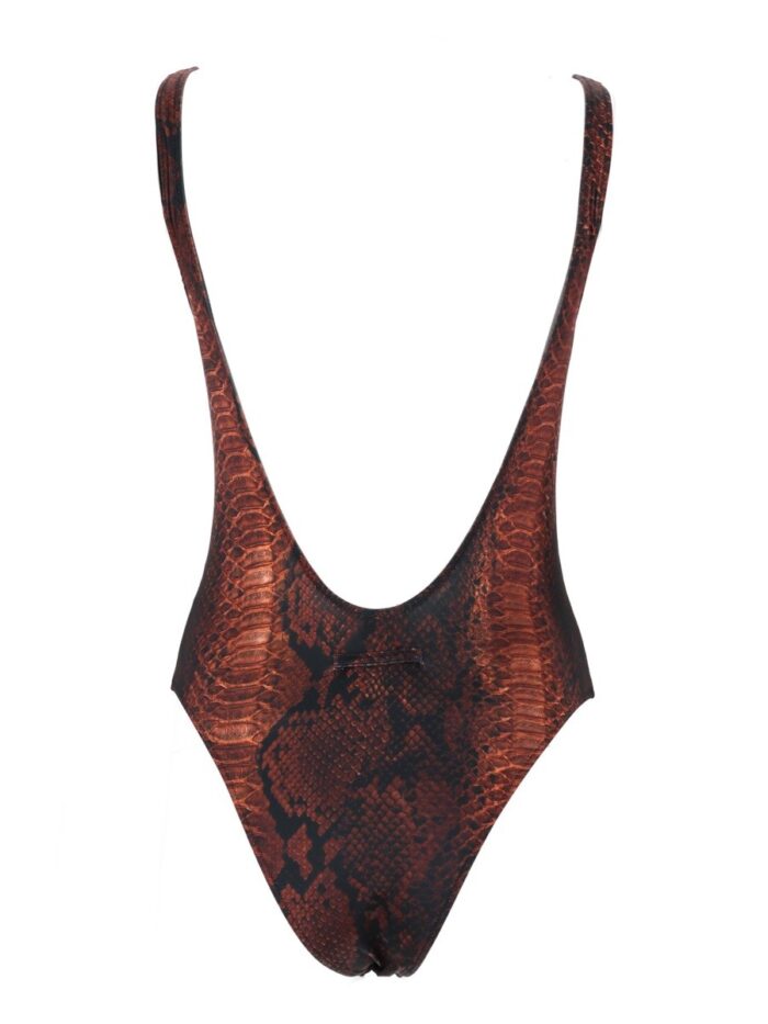JEAN PAUL GAULTIER PYTHON PRINT ONE PIECE SWIMSUIT