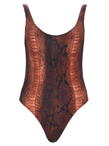 JEAN PAUL GAULTIER PYTHON PRINT ONE PIECE SWIMSUIT